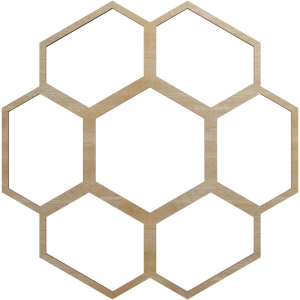 Ekena Millwork Florin Wood Fretwork Pierced Ceiling Medallion, Hickory, 16"OD x 6 7/8"ID x 1/4"T CMWP16X16X0250FOHI - main